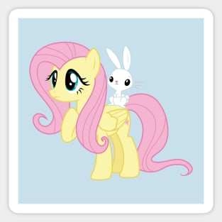 Fluttershy with Angel Bunny Sticker